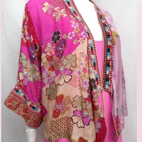 Johnny Was Women’s Silk Yama Lisa Kimono XL - Picture 2 of 14